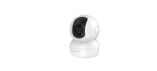 EZVIZ Camara vigilancia IP WiFi TY2 FHD 1080P rotativa PTZ 360, Visión Nocturna Seguimiento Inteligente, Compatible con Alexa, Blanca, 1 Unidad (Paquete de 1)