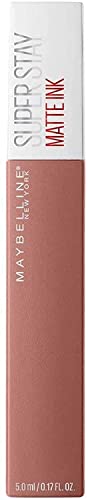 Maybelline New York, SuperStay Matte Ink, Pintalabios Mate de Larga Duración, Tono 65 - Seductres, Rosa Nude