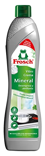 Frosch - Limpiador Ecológico para Vitrocerámica Nueva Fórmula Mejorada con Mármol Ultra Molido y Minerales, Desengrasa y Abrillanta en Profundidad - 500 ml