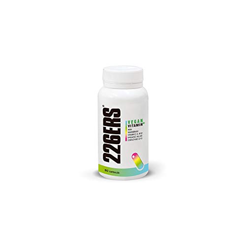 226ERS - Vegan Vitamin +, Multivitaminas, para Deportistas, 24 Vitaminas y Minerales, Silicio Orgánico del Bambú y Coenzima Q10, Vegano y Vegetariano, sin Gluten y sin Azúcar Añadido-60 Cápsulas