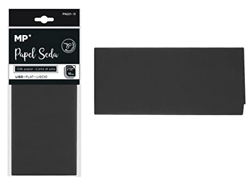 MP PN221-19 - Pack de 10 hojas de papel seda, 50 x 66 cm, color negro