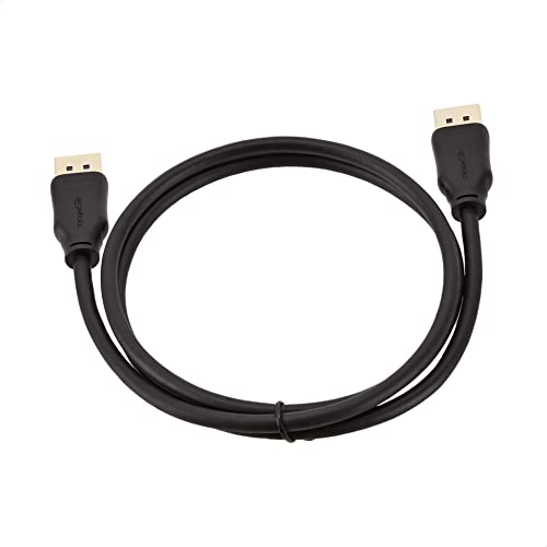Amazon Basics Cable adaptador DisplayPort a DisplayPort, 0.9 m, Negro