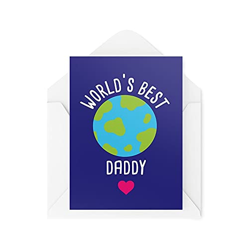 Tarjeta de papá linda tarjeta de papá del mundo mejor papá para él cumpleaños de los niños, novedad hija hijo bebé padre regalo CBH553