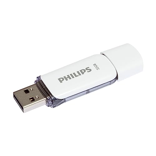 Philips Usb 2.0 Palillo De 32 Gb, Nieve Edición, Blanco, Gris