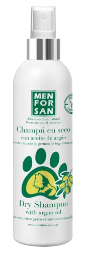 MENFORSAN, Champú en seco con Aceite de argán para Gatos, 250 ml