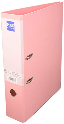 Archivador Plus Office Folio Rado de Palanca Super Fuerte Gran Capacidad- Lomo 80 mm. Rosa Pastel.