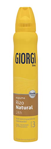 Giorgi Line - Espuma Rizo Natural 24h, Anti Encrespamiento e Hidratación, 0% Siliconas y Alcohol, Fijación 3 - 210 ml