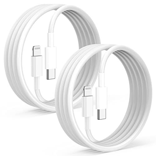Paquete de 2 Cables de Carga rápida para iPhone de 2m [Certificado Apple MFi], USB Tipo C a Lightning Cable de Carga for Apple iPhone14 13 12 Pro XR XS MAX X 8 Plus
