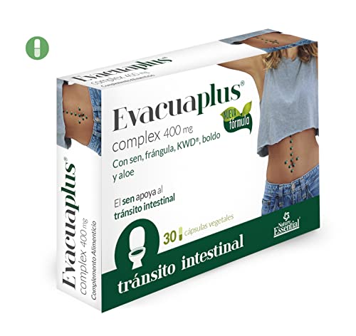Nature Essential | Evacuaplus Complex 400 mg | 30 Cápsulas Vegetales | Ayuda a la Flora Intestinal | con Sen, Frángula, KWD, Boldo y Aloe