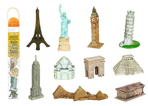 Safari Conjunto de 10 Figuras en Miniatura de Todo el Mundo | Colecciones TOOBs | Figuras en Miniatura de Monumentos | No tóxicas y Libres de BPA | Adecuadas para Edades de 3 años en adelante Ltd
