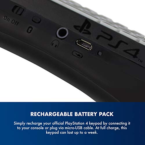 Playstation - Teclado Bluetooth PS4, adaptador de teclado para DualShock controlador, producto con licencia oficial, negro