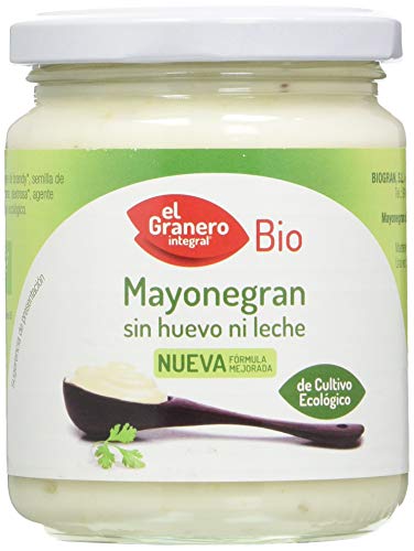 El Granero Integral - Mayonegran Mayonesa Sin Huevo BIO - 347 g - Rica en Vitaminas - Fuente de Energía y Omega 3 y 6 - Ingredientes Naturales y Sin Aditivos - Apta para Veganos