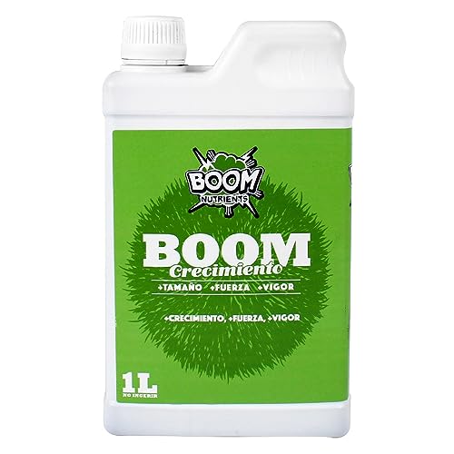 Boom Nutrients | Abono de Crecimiento Interior y Exterior/Plantas fuertes y grandes | Crecimiento Boom (1L)