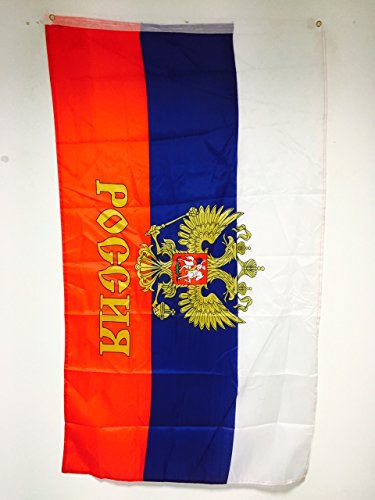 AZ FLAG Bandera de Rusia con Aguila 150x90cm - Bandera Rusa con Armas 90 x 150 cm poliéster Ligero