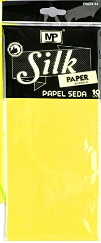 MP PN221-02 - Pack de 10 hojas de papel seda, 50 x 66 cm, color amarillo limón
