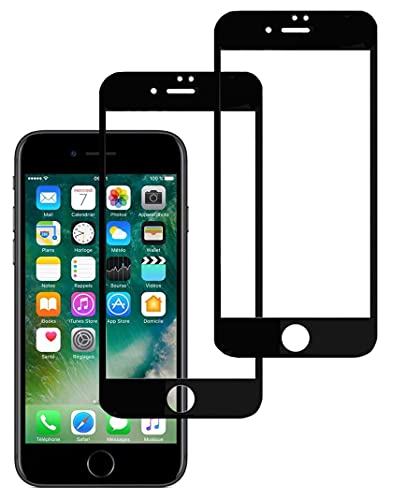 Eachy Cristal Templado iPhone 7 Plus/iPhone 8 Plus Vidrio Templado, [2 Unidades] Protector de Pantalla iPhone 7 Plus/iPhone 8 Plus Cobertura Completa 5,5 pulgadas-Negro