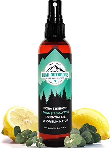 Lumi Outdoors Desodorante de Pies y Zapatos en Aerosol - Eliminador de Olores - Fuerza Extra - Eucalyptus Lemongrass