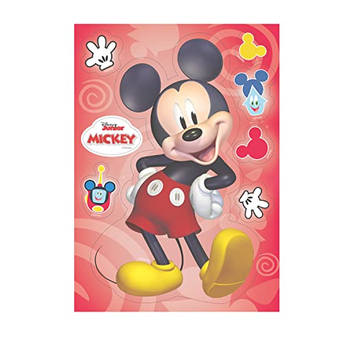 Dekora - Adornos Comestibles de Oblea para Decoracion Tartas de Cumpleaños Infantiles de Mickey Mouse
