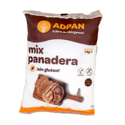 ADPAN Harina Mix Panadera Sin Gluten Sin Alérgenos, preparado para productos de panadería. 1 kg