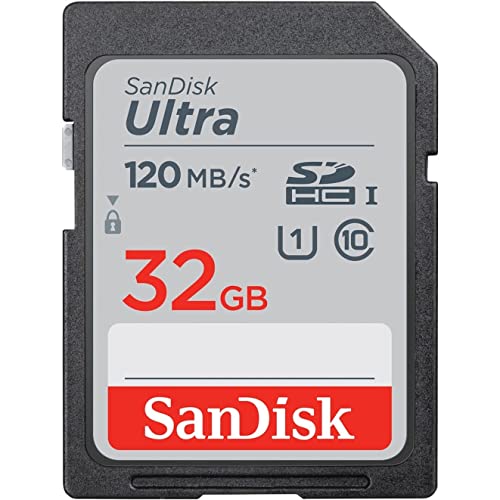 SanDisk Ultra 32GB SDHC Memory Card, Up to 120 MB/s, Class 10, UHS-I, V10