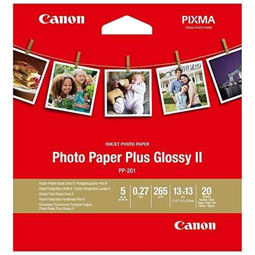 Canon consumible papel fotográfico con brillo plus II PP-201 13x13 cm 20 hojas