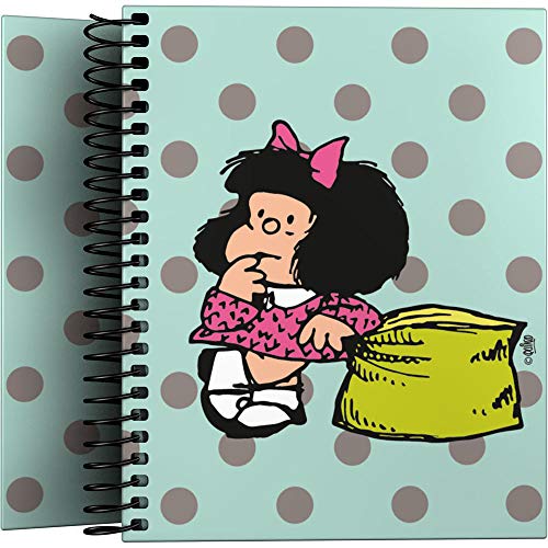 Mafalda 16532610 Colección Mafalda Cuaderno con Espiral, Modelo Dots, A7